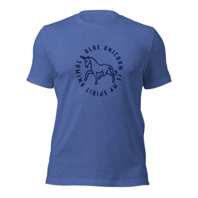 Blue Unicorn Unisex Royal Blue Heather t-shirt